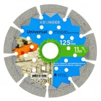 Диск алмазный по бетону Kronger Universal 125x22,2x1,8 мм сегментный сухой рез