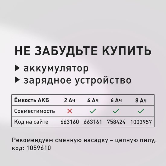 Кусторез для живой изгороди аккумуляторный КМ 18 В с телескопической рукояткой без АКБ и ЗУ (CHT-183Т)