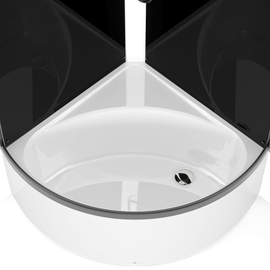 Душевая кабина Domani-Spa Simple высокий поддон 90x90 см цвет черный
