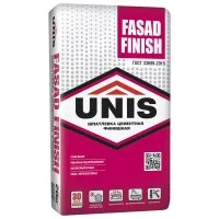 Шпаклевка цементная Unis Fasad Finish финишная белая 20 кг