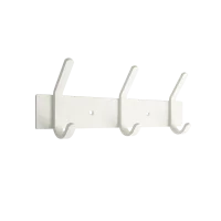 Вешалка настенная Leo 3 крючка 29x10.5 см цвет белый