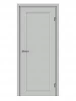 Дверь межкомнатная глухая Лион 70x200 см Hardflex цвет серый жемчуг с замком и петлями