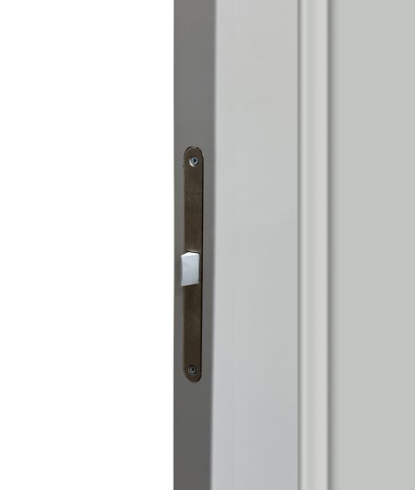 Дверь межкомнатная глухая Лион 70x200 см Hardflex цвет серый жемчуг с замком и петлями