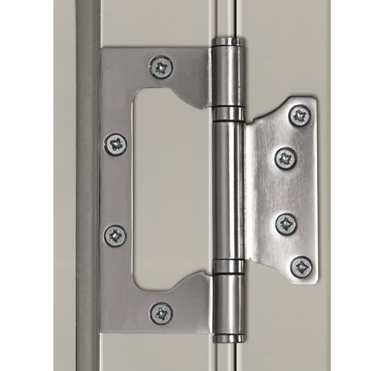 Дверь межкомнатная глухая Лион 70x200 см Hardflex цвет серый жемчуг с замком и петлями