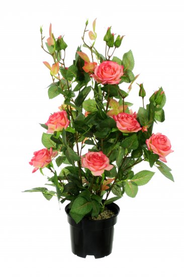 Искусственное растение в горшке роза Салем h50 см цвет розовый