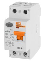УЗО TDM Electric ВД1-63 2Р 40 А 30 мА 6 кА A