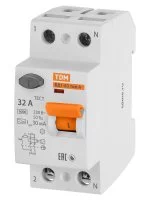 УЗО TDM Electric ВД1-63 2Р 32 А 30 мА 6 кА A