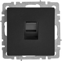 Компьютерная розетка встраиваемая IEK Brite РК10-БрЧ RJ45 UTP cat 5e цвет черный