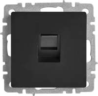 Компьютерная розетка встраиваемая IEK Brite РК10-БрЧ RJ45 UTP cat 5e цвет черный