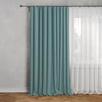 Штора на ленте Рим 200x310 см цвет бирюзовый Celadon 2