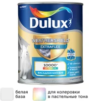 Краска фасадная Dulux Weathershield Extraflex цвет белый матовая база BW 1 л