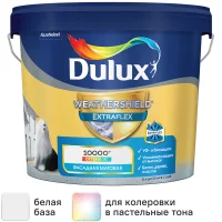 Краска фасадная Dulux Weathershield Extraflex цвет белый матовая база BW 5 л