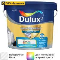 Краска фасадная Dulux Weathershield Extraflex прозрачная матовая база BC 4.5 л