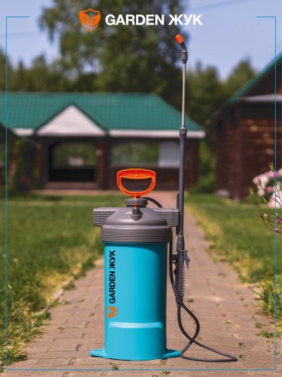 Опрыскиватель для сада наплечный Garden Жук 6 л бирюзовый