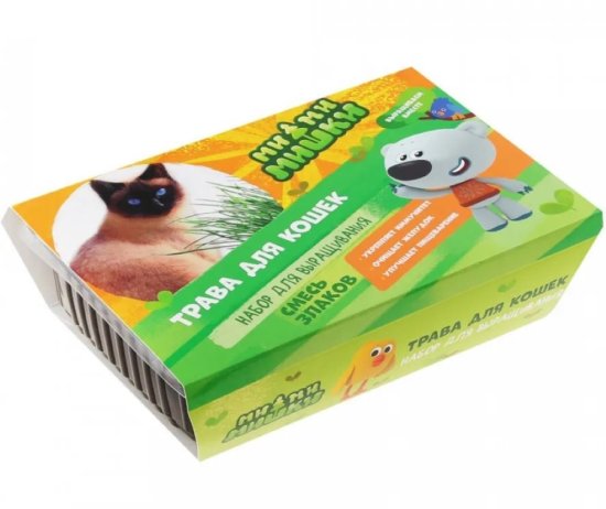 Набор для выращивания Ми-ми-мишки Трава для кошек микс