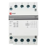 Контактор модульный EKF PROxima КМ (km-3-32-40) 230-240 В 32 А тип AC 4НО
