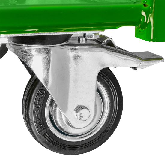 Тележка платформенная нагрузка 250 кг 4 колеса цвет оранжевый