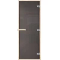 Дверь для бани и сауны стеклянная графит DoorWood Сумерки 690х1890 мм (DW03231)