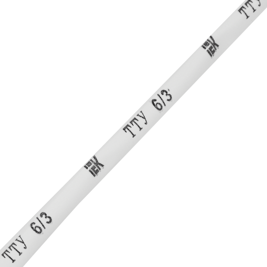 Термоусадочная трубка IEK нг-LS 6/3 мм 2 м цвет белый