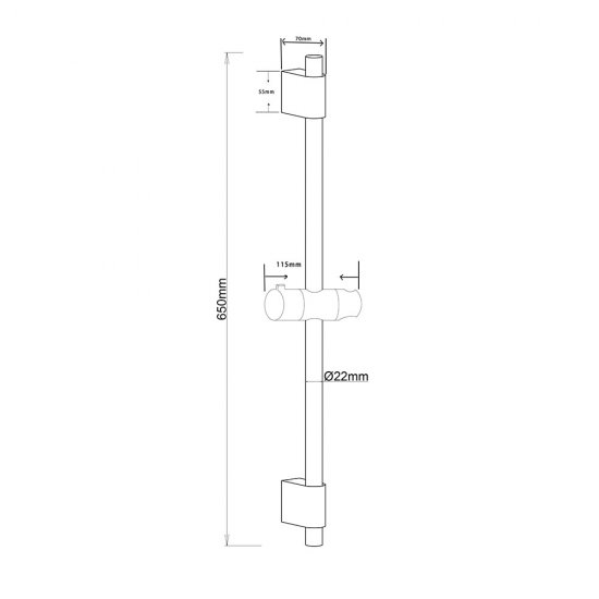 Душевой комплект Voda с лейкой со стойкой хром (VSS16)