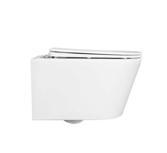 Комплект инсталляция с унитазом Aquatek Оберон безободковый с микролифтом с клавишей цвет черный