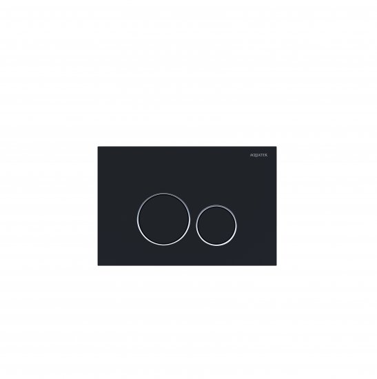 Комплект инсталляция с унитазом Aquatek Оберон безободковый с микролифтом с клавишей цвет черный