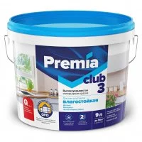 Влагостойкая краска для стен и потолков Premia Club CLUB
