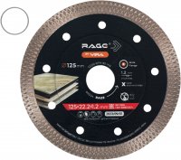 Диск алмазный по керамограниту Rage Furious 605124 сплошной 125x22.2x1.2 мм
