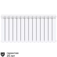 Радиатор секционный Rifar Monolit 500/100 14 секций боковое подключение биметалл белый
