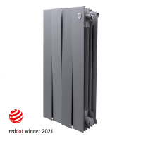 Радиатор секционный Royal Thermo Pianoforte 500/100 4 секции боковое подключение биметалл серый