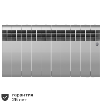 Радиатор секционный Royal Thermo Biliner 350/87 10 секций боковое подключение биметалл серый