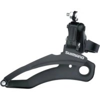 Передний переключатель Shimano TZ-30, хомут 31.8мм, 48Т, нижняя тяга, черный