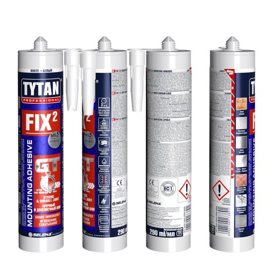 Клей монтажный гибридный Tytan Professional Fix2 GT белый 290 мл