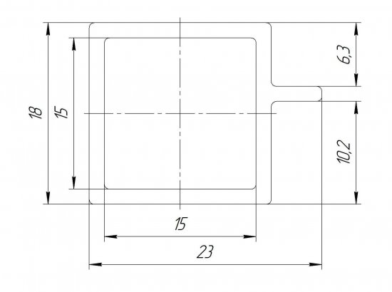 Профиль Лофт под стекло 2000 мм белый