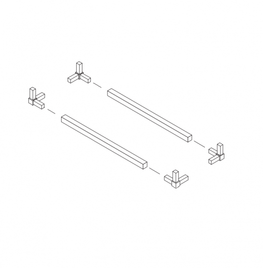 Профиль Лофт под стекло 2000 мм белый