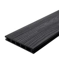 Террасная доска ДПК T-Decks цвет Графит 150x20x3000 мм двусторонняя вельвет/структура древесины 0.45 м²