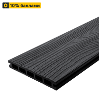 Террасная доска ДПК T-Decks цвет Графит 150x20x3000 мм двусторонняя вельвет/структура древесины 0.45 м²