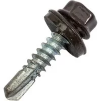 Кровельный саморез КРЕП-КОМП 5,5x25 RAL8019, серо-коричневый К (250шт)