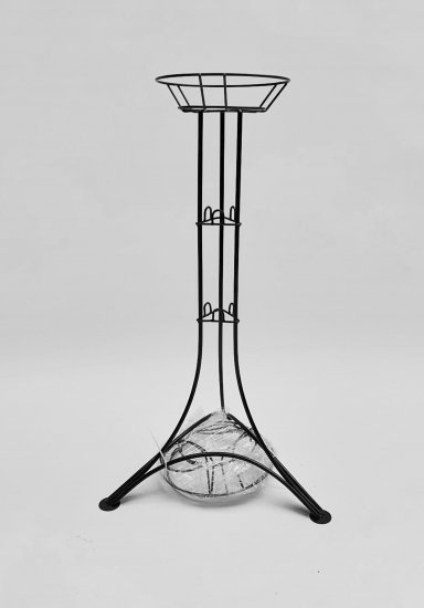 Стойка для цветов Ирис-3 43x38x76 см металл цвет черный