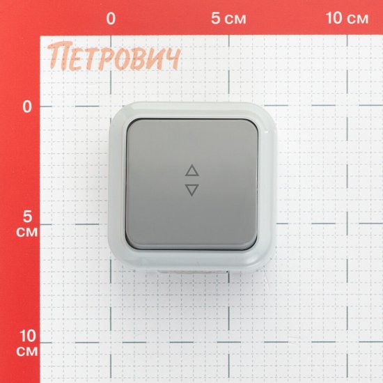 Выключатель Svet одноклавишный накладной серый проходной (EV 0366-7515)