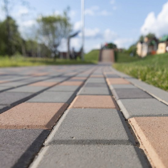 Плитка тротуарная BRAER прямоугольник 200x100 цвет серый толщина 60 мм