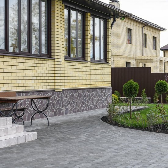 Плитка тротуарная BRAER прямоугольник 200x100 цвет серый толщина 60 мм