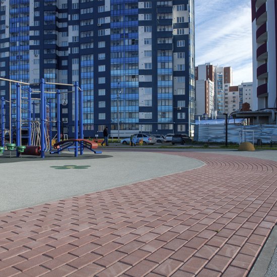 Плитка тротуарная BRAER прямоугольник 200x100 мм цвет красный толщина 40 мм