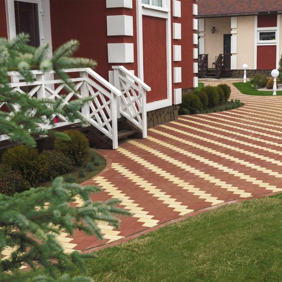 Плитка тротуарная BRAER прямоугольник 200x100 мм цвет красный толщина 60 мм