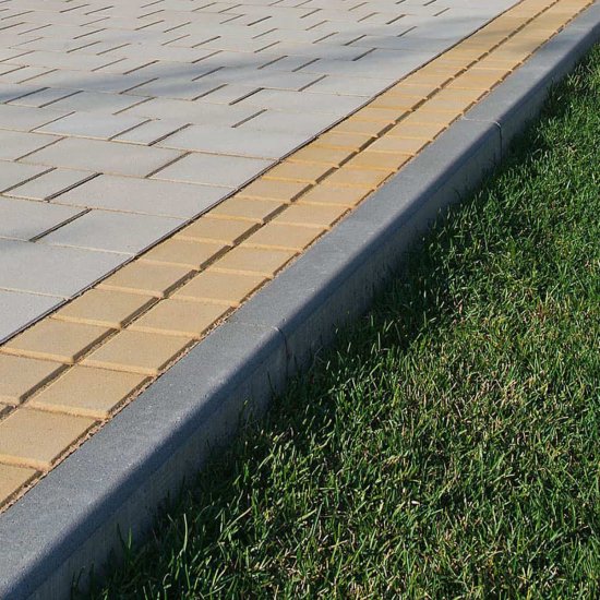 Бордюр тротуарный BRAER 1000x80x200 мм цвет серый