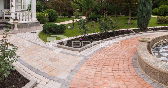 Бордюр тротуарный BRAER 1000x80x200 мм цвет серый