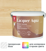 Лак интерьерный Tikkurila Lacquer Aqua База EP бесцветный матовый 9 л
