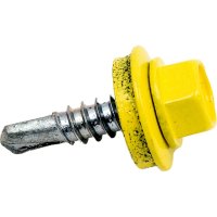 Кровельный саморез КРЕП-КОМП 4,8x19 RAL1018, желтый Kn KENNER (300шт)