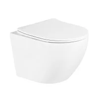 Унитаз подвесной BelBagno Uno безободковый с сиденьем дюропласт микролифт (BB3105CHR/SC)