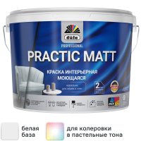 Краска для стен и потолков Dufa Prof Practic Matt матовая цвет белый база Б1 2.5 л